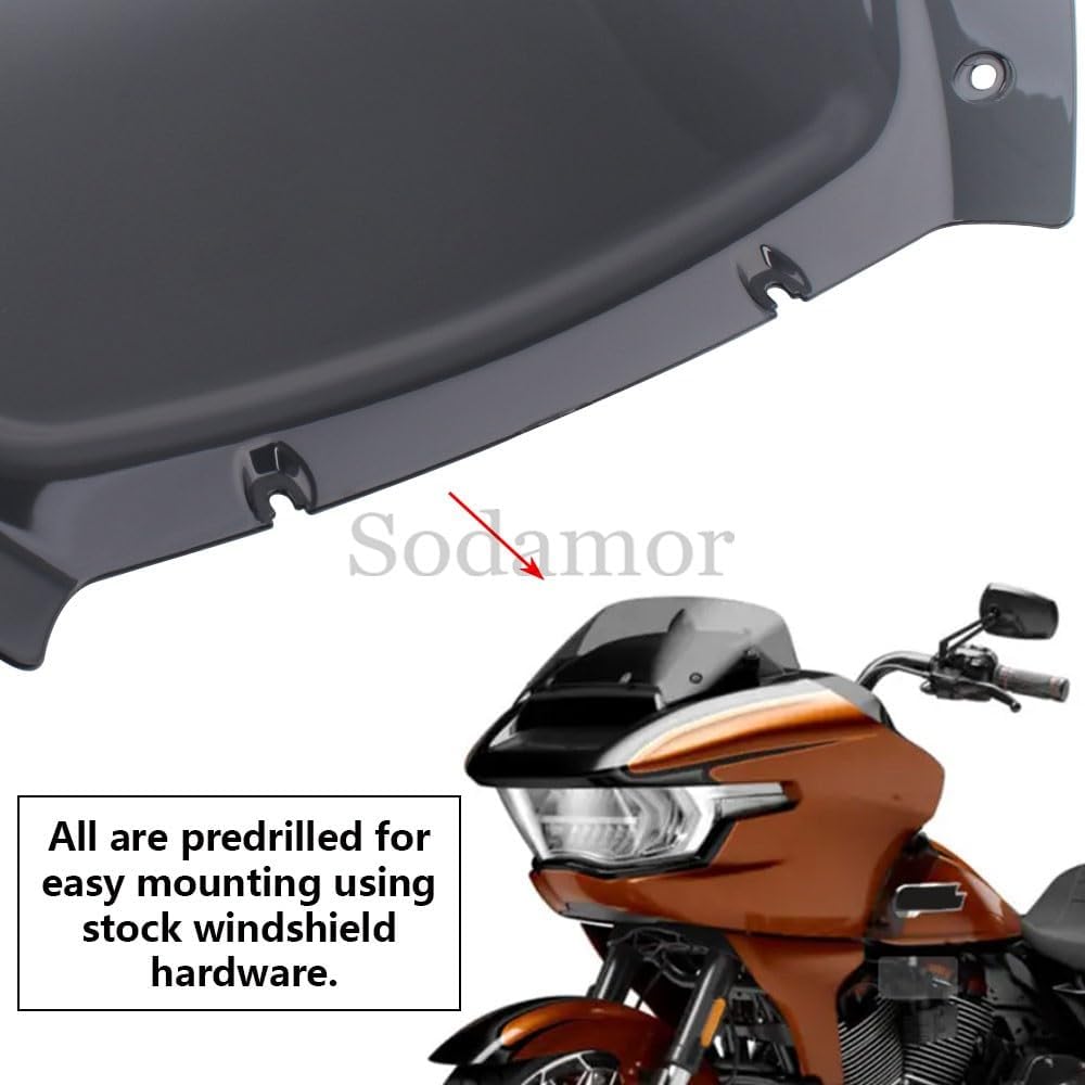 ya 23 10.7 baidi Fit for Harley Road Glide 2023-up 12'' Motorcycle Fairing Windshield Windscreen