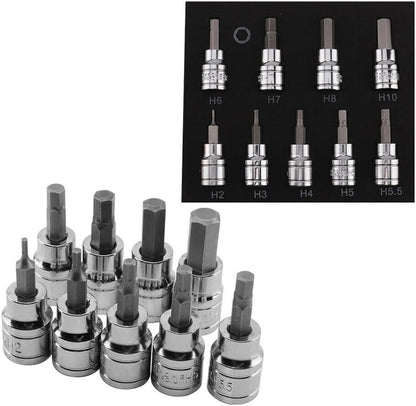 ya 14 9.20 baidi Sockets Hex Bit Socket 3/8 Drive & Drill Metric 2-10mm For Power Tool New-1
