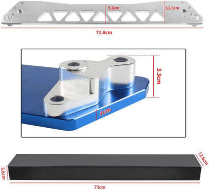 ya 9 10.24 Billet Rear Lower Subf for Ram e Support with Bar for 1996-2000 for Honda for Civic EG Silver -