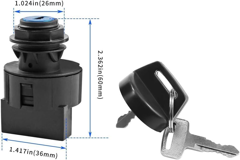 ya 4 8.14 6 Pin Ignition Key Switch for Polaris Ranger 700 800 900 Crew RZR 570 Sports for MAN