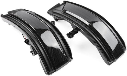 ya 4 8.10 Dynamic LED Side Mirror Turn Signal Lights for 2019-2022 for Ram 1500 Pickup Smoked 