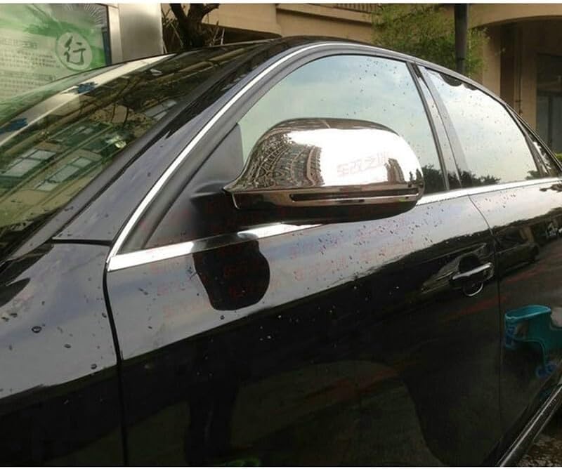 ya 11 9.14 baidiMatt Chrome Mirror Cover for Audi A3 S3 for A4 S4 A5 S5 A6 s6 RS6 Q3 RSQ3 08-11-