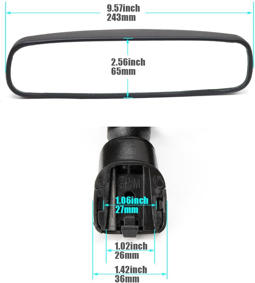 ya 7 8.24 baidi Frontier Interior Rear View Mirror for Nissan Leaf Altima Sentra 96321-2DR0A NEW