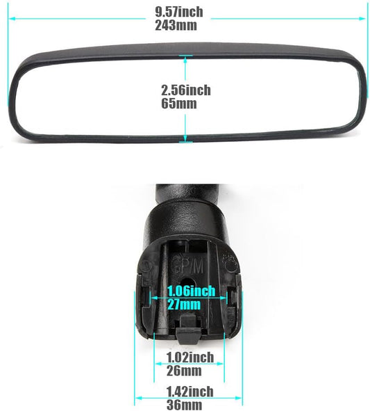 ya 4 8.10 Frontier Interior Rearview Mirror for Nissan Leaf Altima Sentra 96321-2DR0A New