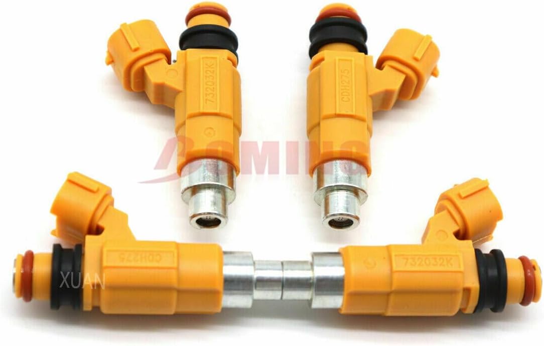 ya 10 9.16 baidi Set (4) New Fuel Injectors 63P-13761-00-00 for Yamaha F150 Outboard 2004-2013
