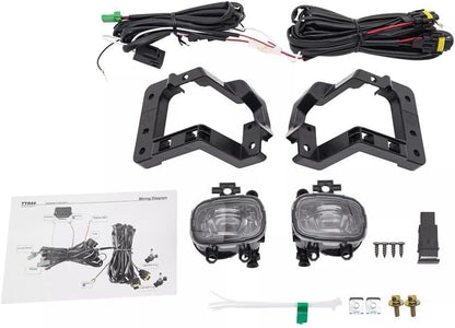 ya 9 10.24 Car Fog Lights Front Lamps w/Wiring PC Kit For 2023 2024 for Nissan Pathfinder