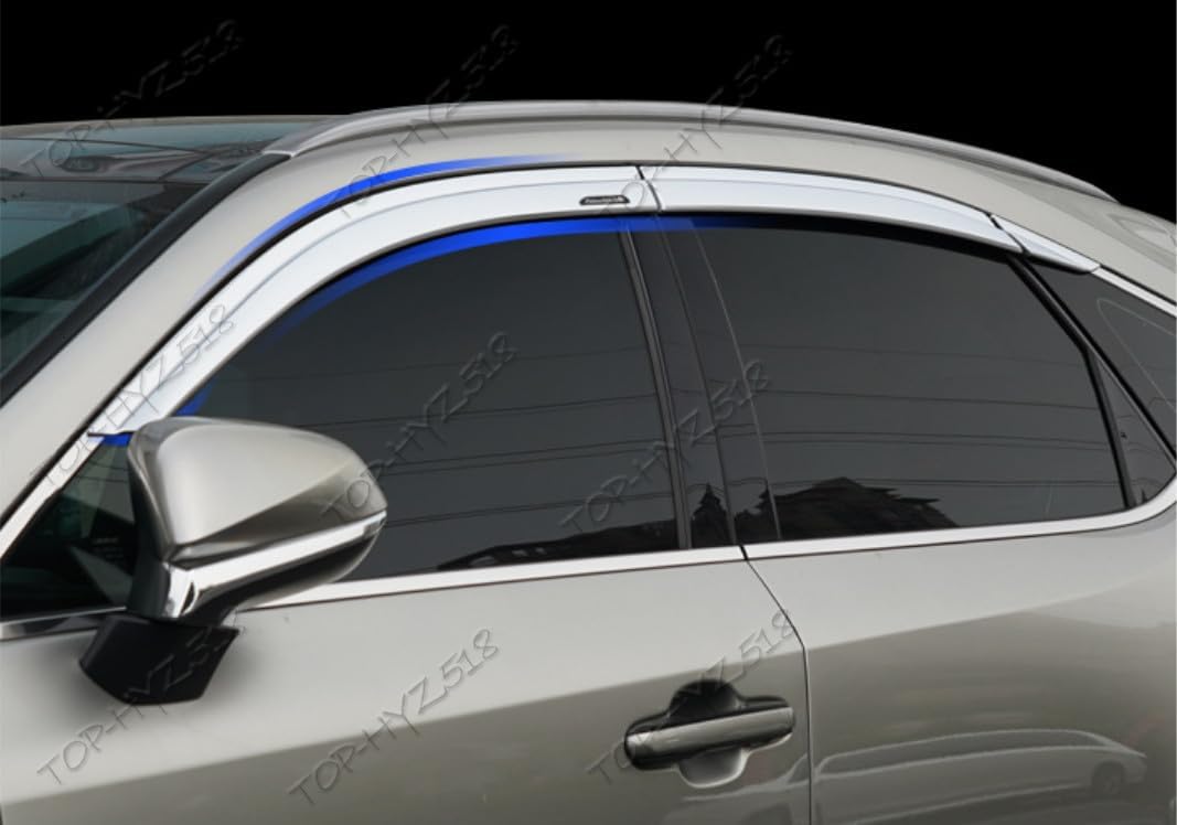 ya 6 8.24 baidi for Lexus RX 350 500h 2023-2024 Chrome Window Visor Vent Shade Sun Rain Guard 6X