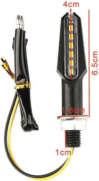 ya 4 8.10 Pack Motorcycle Turn Signal LED Amber Indicator Flashing Lights Universal USA 
