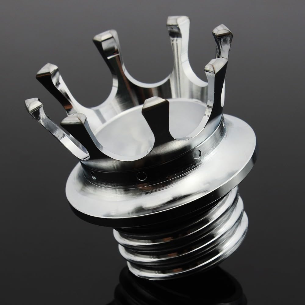 ya 13 9.15 baidi Crown Style Oil Cap Fuel Tank Right-hand Thread Billet for Harley Softail