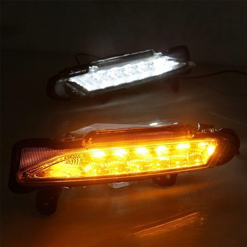 ya 2 8.15 A pair of front DRL daytime running lights and fog lights suitable for Toyota Yaris 2017-2019