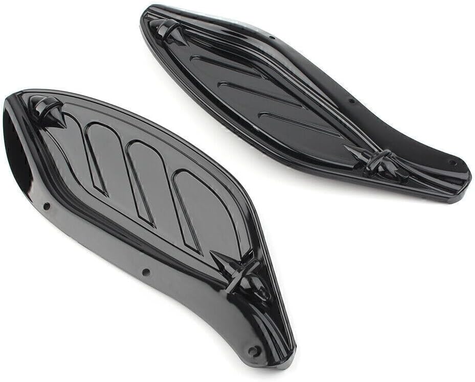ya 2 8.15 Black Side Wing Windshield Air Deflector Fit for Harley Touring FLHR FLHT CVO 96-13