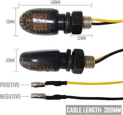 ya 4 8.10 4 Pack for Mini Motorcycle LED Turn Signal Flashing Light Indicator Amber Universal 