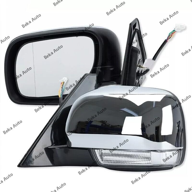 ya 11 9.14 baidi1 piece for Mitsubishi for Pajero Montero 2006-21 Left door mirror with light chrome-