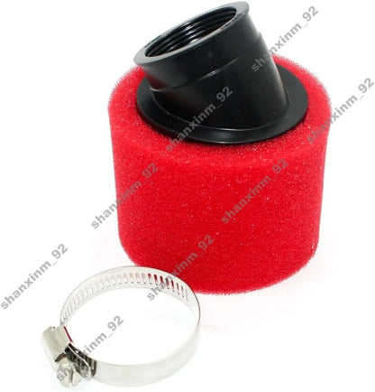 ya 5 8.10 Red 42mm Angled Foam Pod Air Filter for 125cc140cc Pit Dirt Bike GY6 150cc Moped