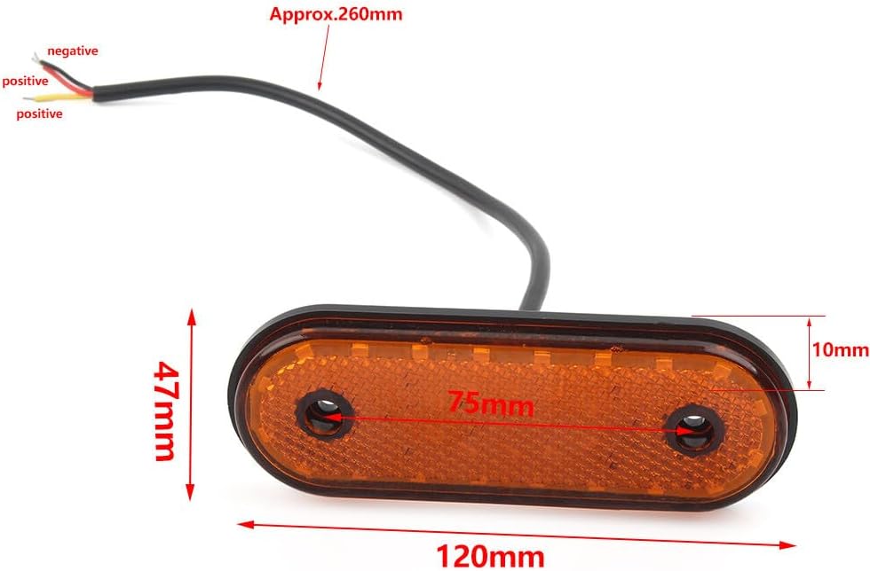 ya 14 9.20 zhengce 24V 30 Oval Side Marker Indicator Light Tail Lamp For Trailer Truck Lorry V-1
