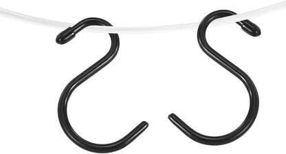 ya 26 10.21 baidi 5 S Shaped Hooks, 6 Pack Multipurpose S Hanging Hooks, Black