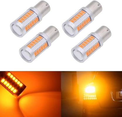 ya 4 8.8 4 Pack 12V DC Signal Light Car Tail Turn Brake Reverse Signal Bulb Amber 