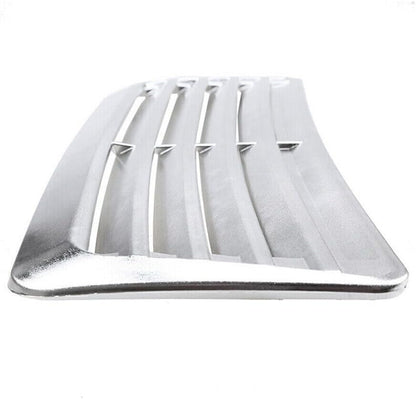 ya 4 8.14 Silver Universal Car Decorative Air Intake Scoop Turbo Bonnet Vent Cover Hood