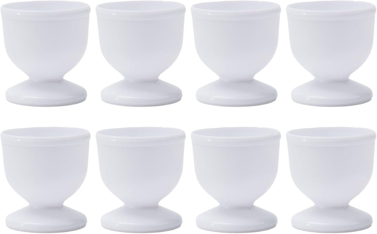 ya 14 9.20 baidi Egg Rack Egg Cup 4/8 Pcs Gifts Plastic Set Tableware White Egg Scoop