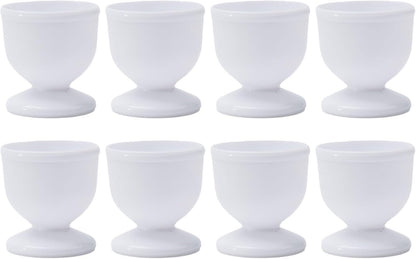 ya 14 9.20 baidi Egg Rack Egg Cup 4/8 Pcs Gifts Plastic Set Tableware White Egg Scoop