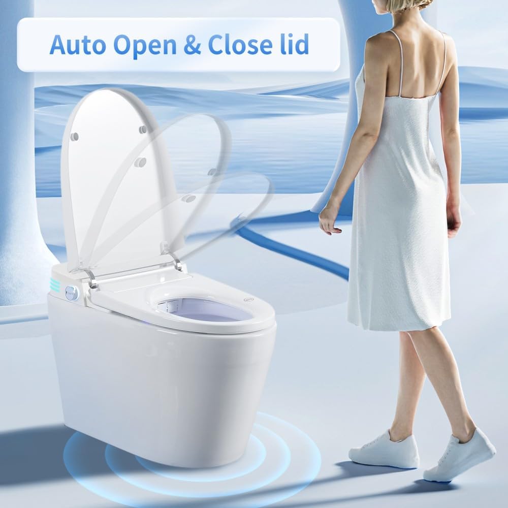ya 28 10.13 baidi Tankless Toilet Built-In Bidet (-Piece) - Auto Flush/Open/Close