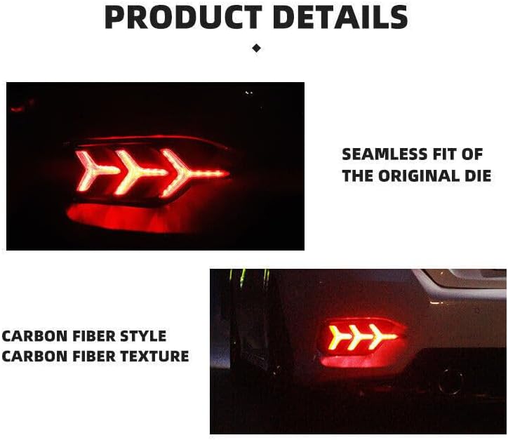 ya 4 8.24 baidi for Honda for Civic Sedan 16-21 Right Rear Bumper Reflector Turn Signal Brake Lights