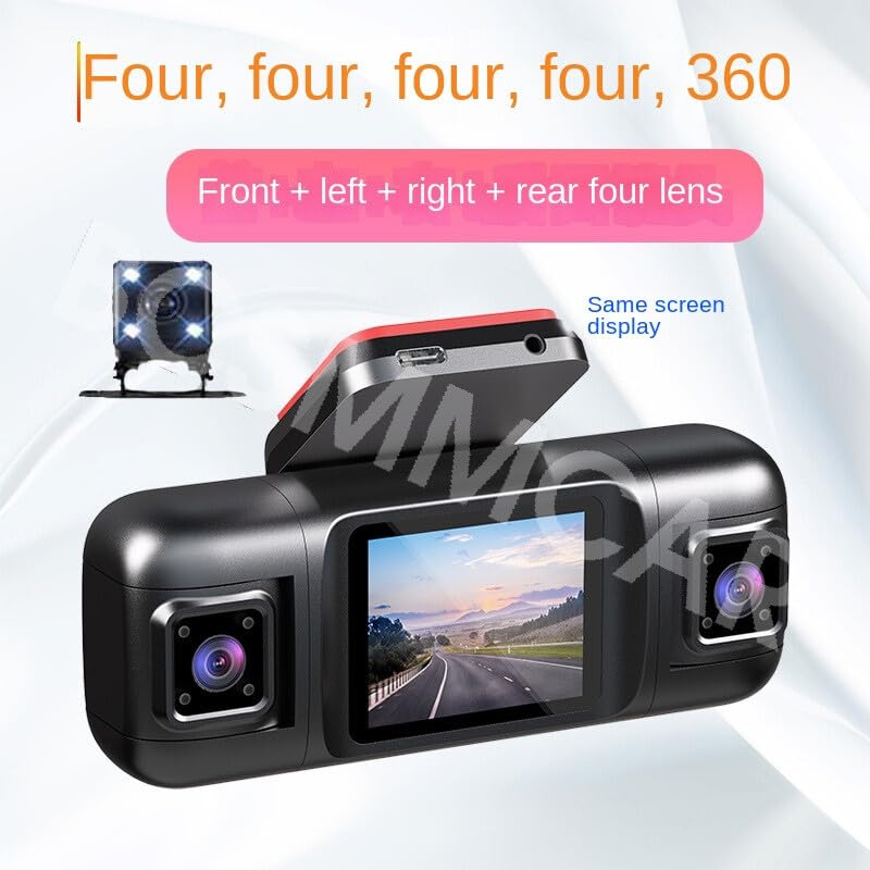 ya 6 8.24 baidi 4 Channel Dash Cam Driving Recorder Car Front Rear Camera G-Sensor Night Vision