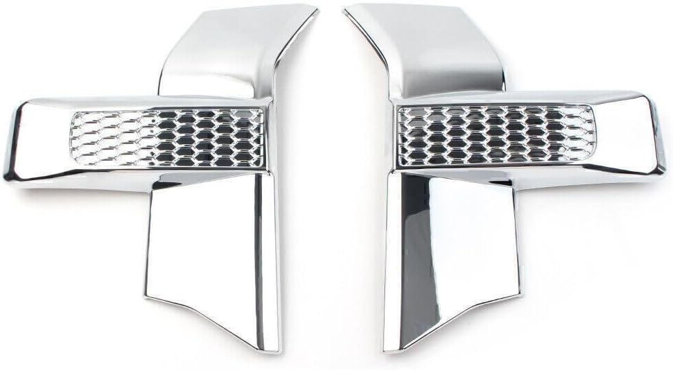 ya 4 8.8.2 2x Front Bumper Headlight & Grille Cover Fit 2015 2016 2017 for Ford F150 T Chrome