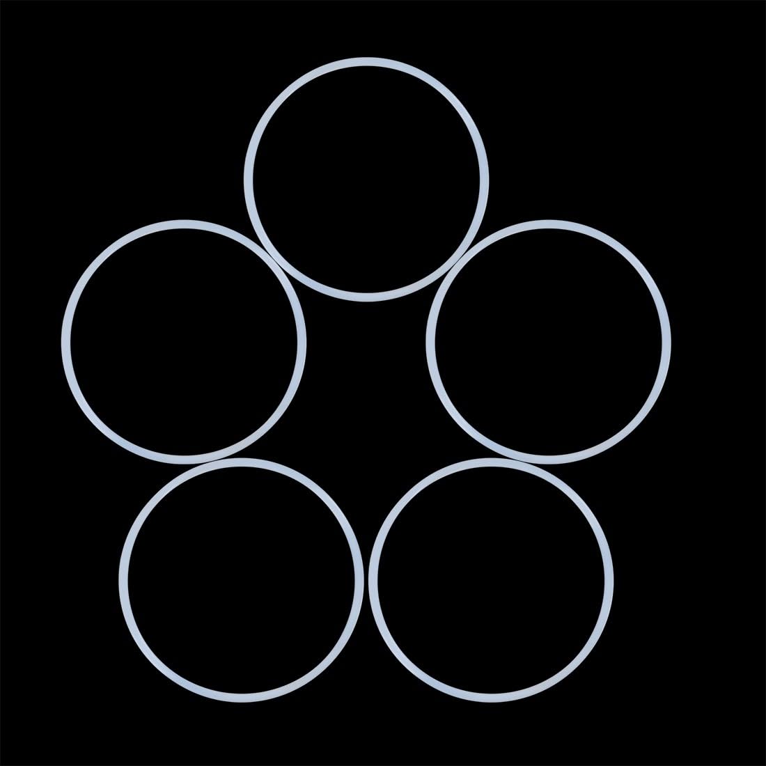 ya 13 9.15 baidi 20PC Silicone O-Rings, 53.6mm OD, 50mm ID, 1.8mm Width, Seal Gasket White