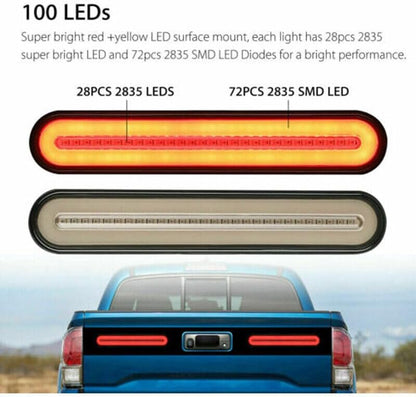 ya 3 8.24 baidi 1x 28 LED Flow Reverse Brake Turn Signal Rear Tail Light for Car Truck Trailer 