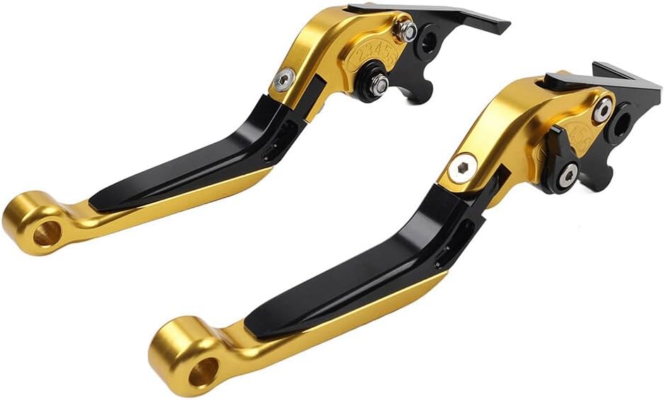 ya 5 8.10 Folding Extendable Brake Clutch Levers for Suzuki GSXR600 GSXR750 11-21 Gold