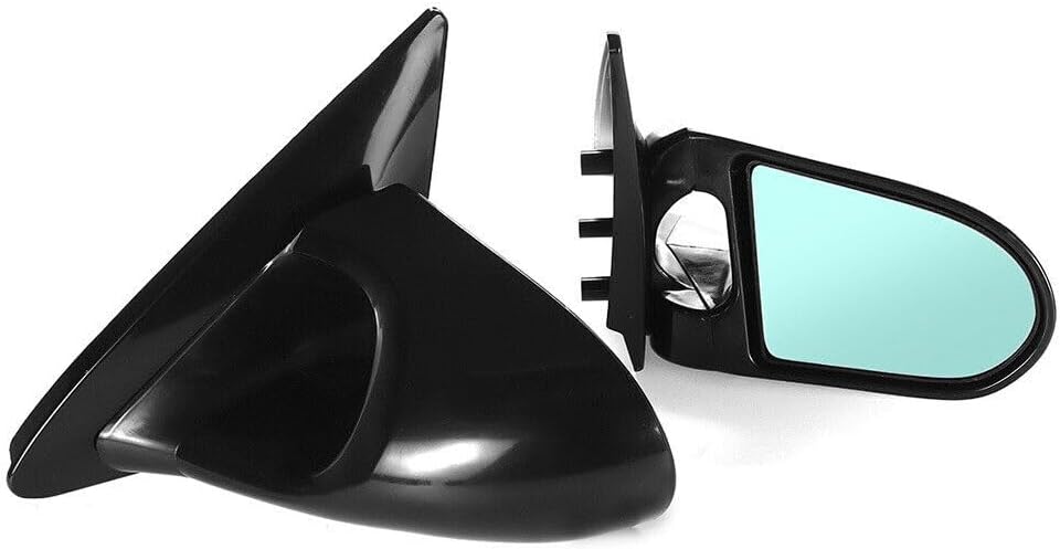 ya 11 9.14 baidiPair Manual Rear View Side Mirror Fit for Honda for Civic EG EX 2Dr 1992-1995 Black