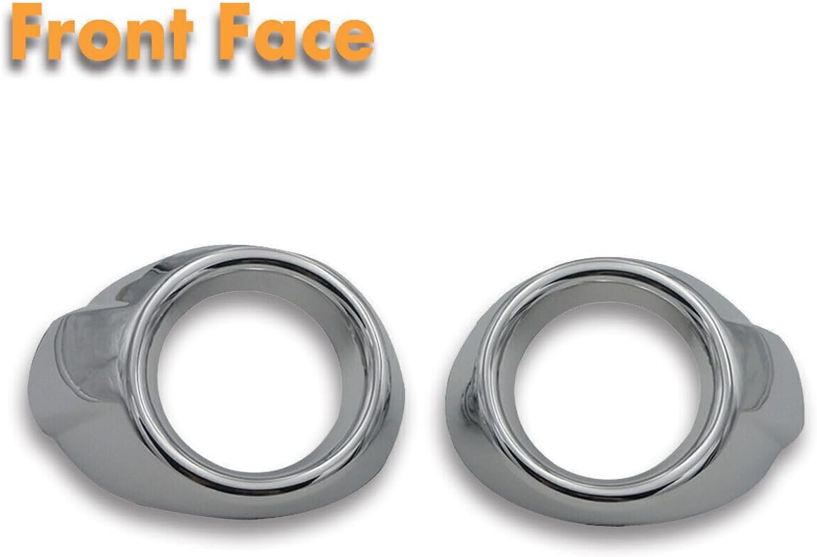 ya 4 8.10 2PCS Chrome Front Bumper Fog Light Ring Cover Trim Bezel for Ford Focus 12-2014