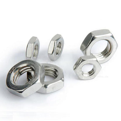 ya 15 10.19 baidi 304 Stainless Steel Fine Thread Thin Jam Hex Nut Right Hand Select Size M4 - M64-267
