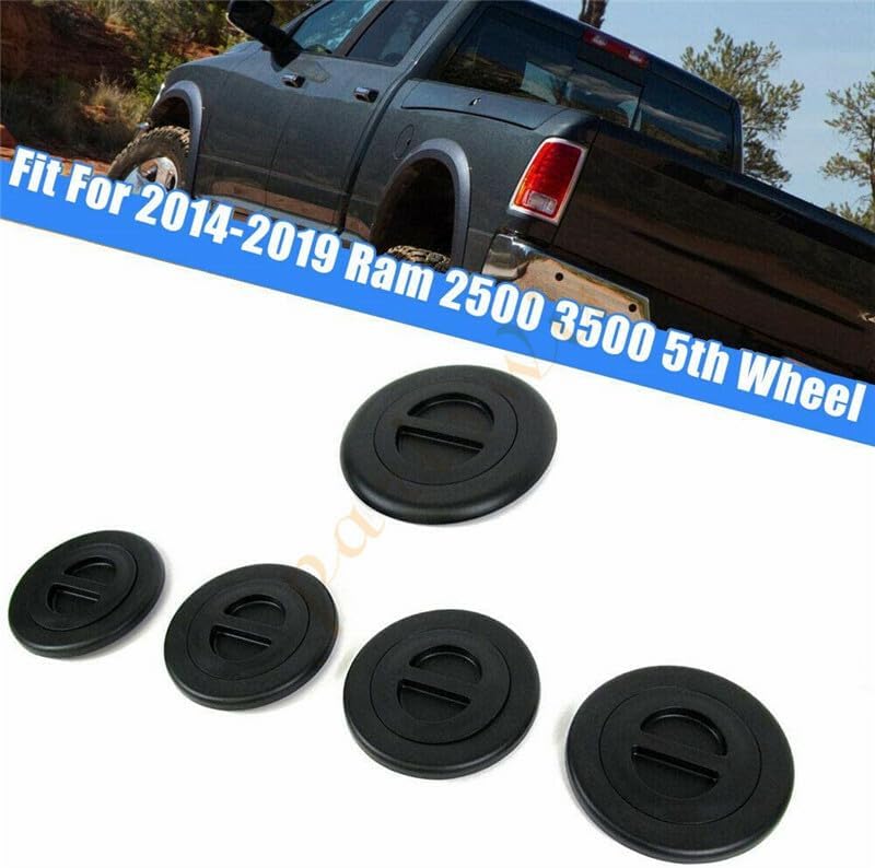 ya 5 8.24 baidi 5-piece Wheel/gooseneck Bed Plug Cover kit for Dodge for Ram 2500 3500 5th 2014-2019