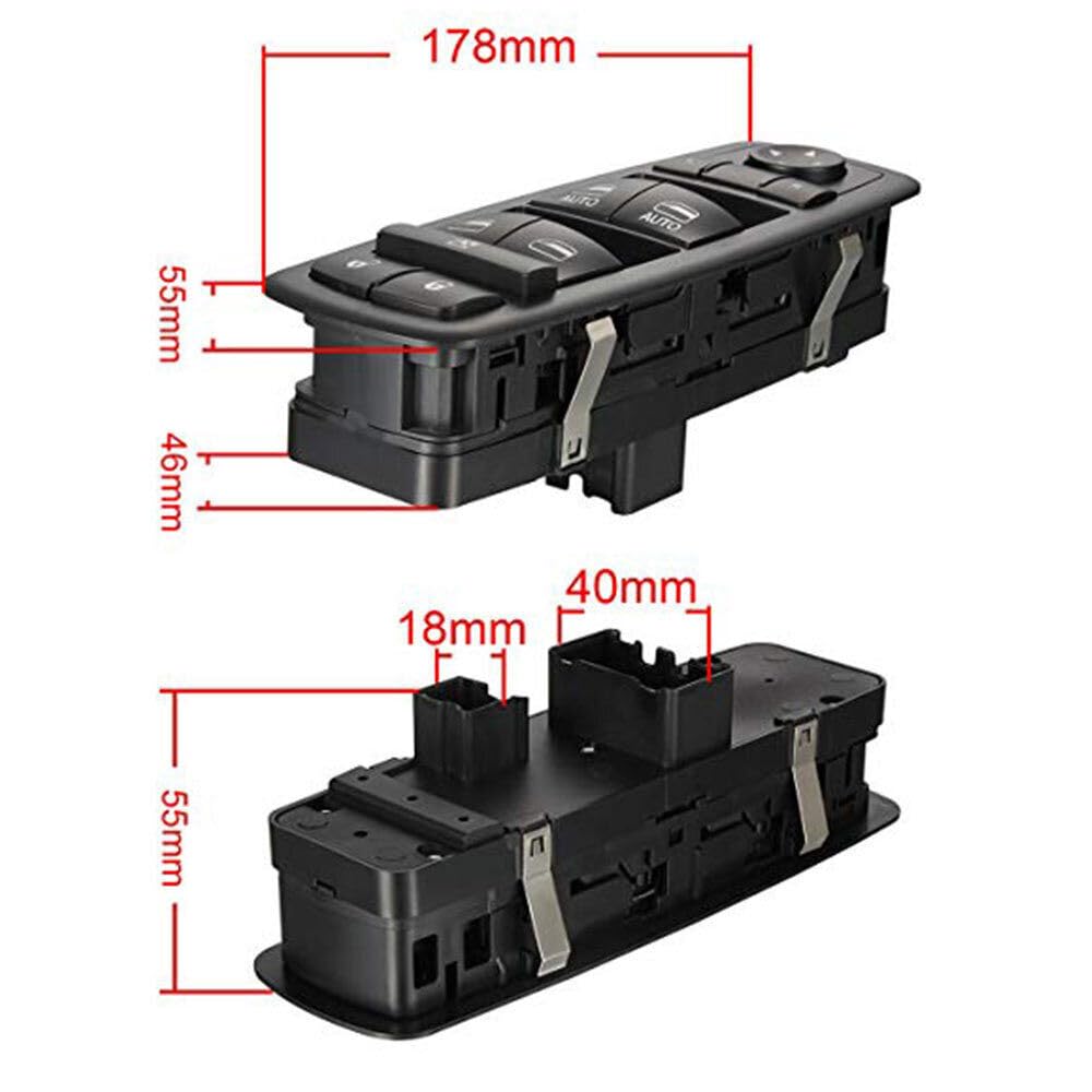 ya 4 8.8 Main Power Window Switch 68110866AA for Dodge Ram 1500 2500 3500 2012-2015
