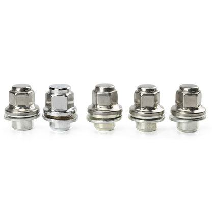 ya 10 9.16 baidi 5-piece Set of Chrome Lug Nuts for Jaguar S-Type X-Type XJ XJR XF C2C35294010-