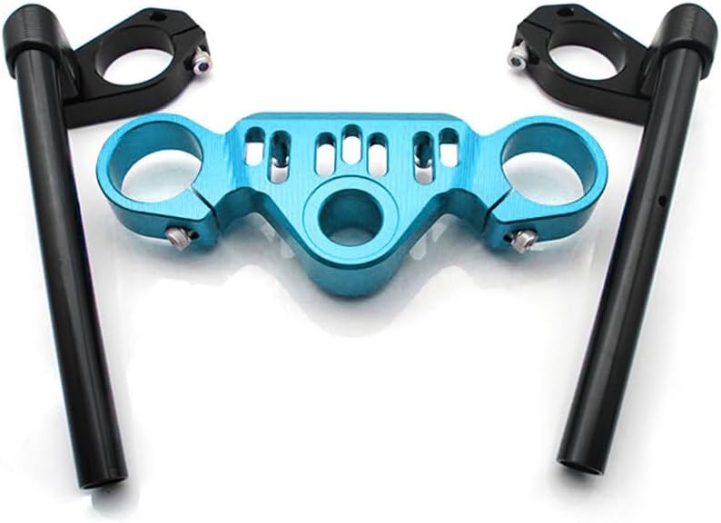 ya 4 8.14 Motorcycle Clip-Ons Handlebar Handle Bar Clip Ons For CF-MOTO 450SR 2023+ Blue