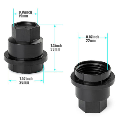 ya 10 9.16 baidi 20PC Black Lug NUT Covers Cap for Chevrolet S10 Blazer for GMC Jimmy Sonoma 15661036