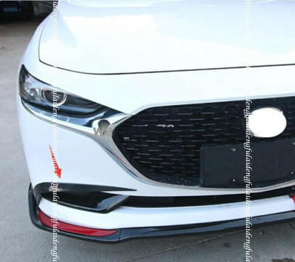 ya 6 8.24 baidi Suitable for Mazda 3 Axela 2019-2023 Carbon Fiber Front Bumper Fog lampshade Decoration