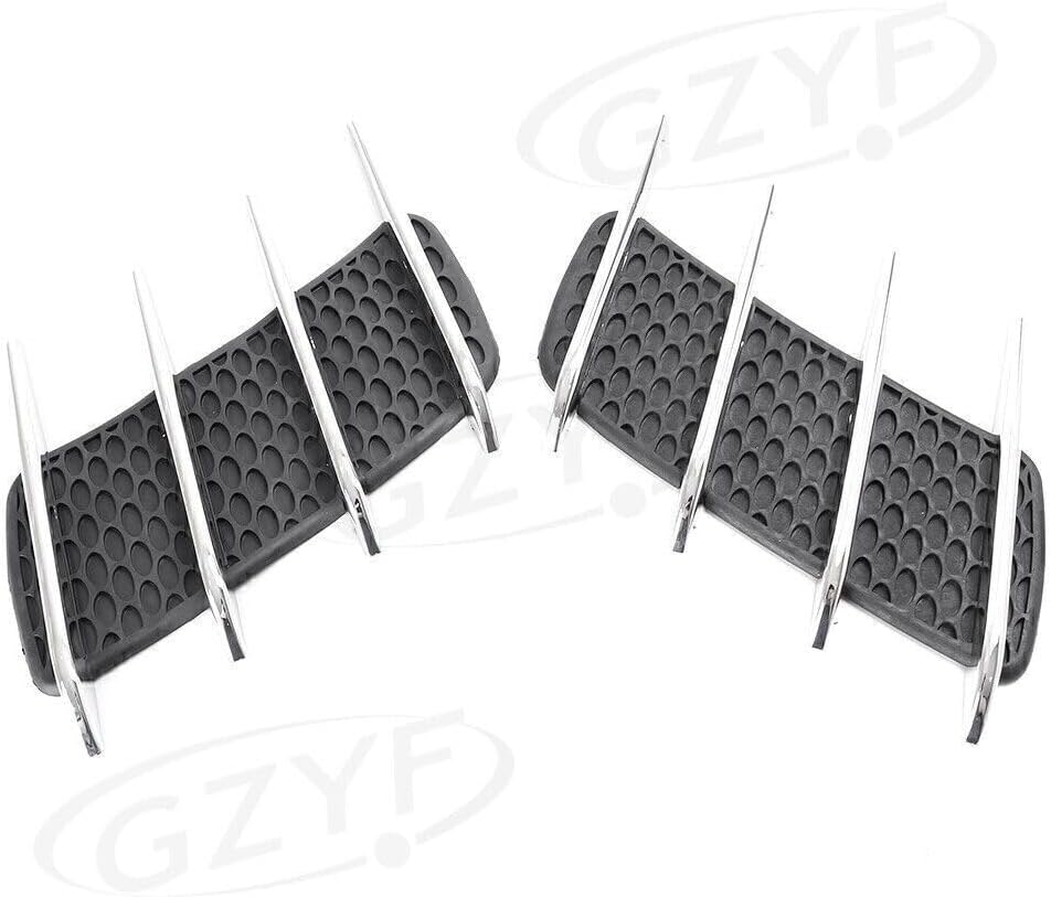 ya 4 8.24 baidi 2x Vent Trim/Hood Air Flow Intake Cover Car Decoration FIN Side For Universal