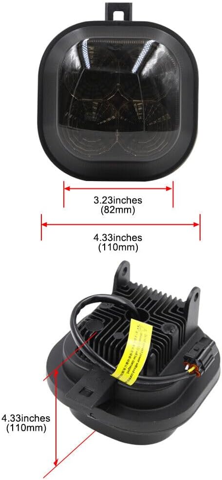 ya 7 8.24 baidi Smoked Led Fog Light for Ford F250 F350 F450 F550 1999-2016 Excursion 2001-2004