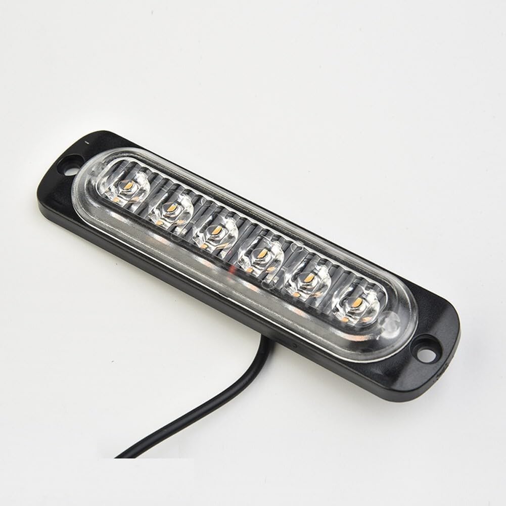 ya 13 9.15 baidi Amber Yellow 6LED Truck Car Strobe Flash Light Grille 24V-12V Traffic