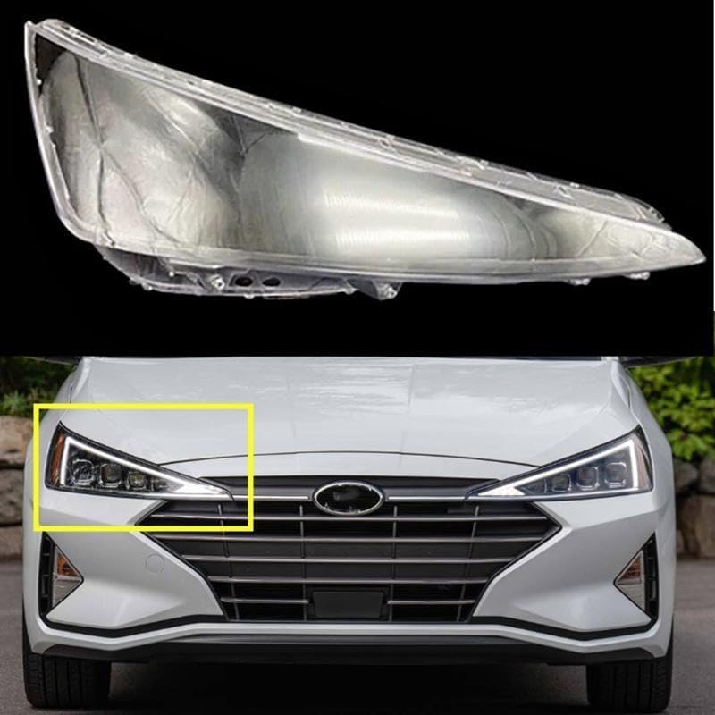 ya 4 8.14 Suitable for Hyundai for Elantra 2019 2020 right side headlight lens protective cover + glue 1 piece 