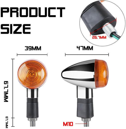 ya 2 8.15 4PCS Amber Turn Signal Lights for Kawasaki Vulcan VN 1500 1600 1700 2000 800 900
