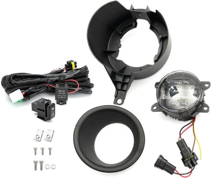 ya 10 9.16 zhengce DRL LED Fog Light Driving Light Kit for Nissan Frontier D40 with Chrome Ste
