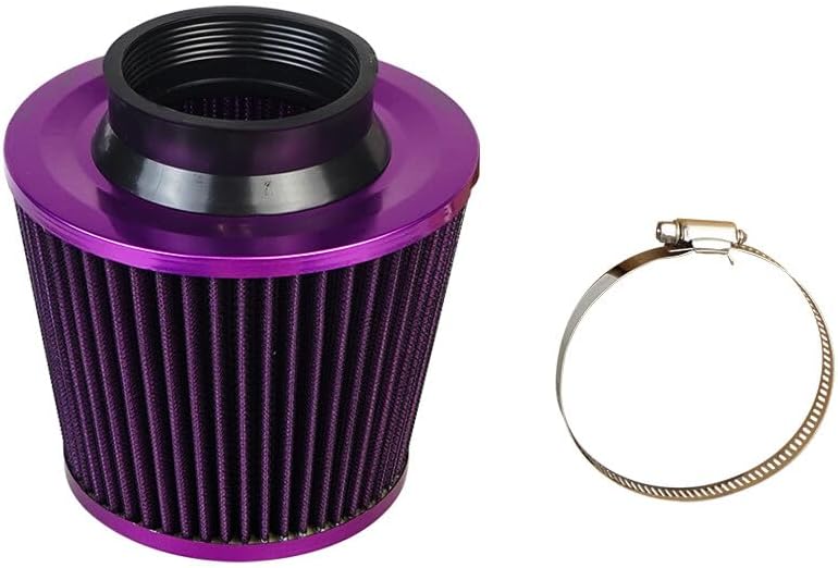ya 23 10.7 baidi 1Pc 3 76mm Inlet Cold Air Intake Cone Replacement Quality Dry Air Filter Purple