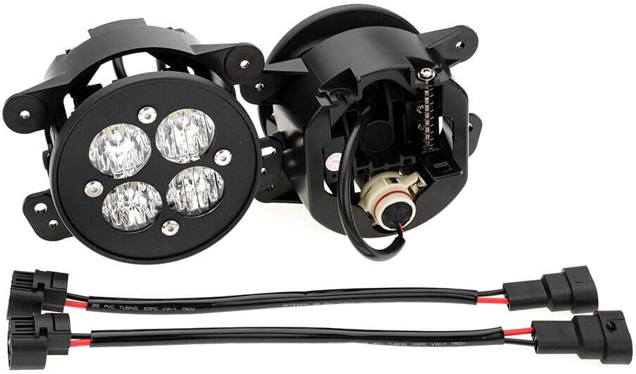 ya 4 8.10 x LED Flood Pattern Anti-collision Fog Light H10 Connector for Jeep for Chrysler for Dodge 