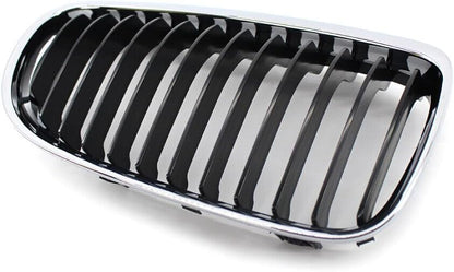 ya 4 8.14 Fit for BMW E90 E91 LCI 328i 335i Front Kidney Grille 2x Chrome Black 09-11