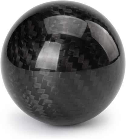 ya 4 8.14 Universal Round Ball Shape Carbon Fiber Car Gear Shift Knob Head Shifter Lever